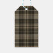 Grijze gebundelde buffel Tartan Aangepast Cadeaulabel (Achterkant)