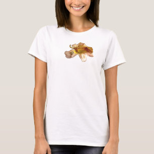 Grijze gekko op een lilly flower Dames t-shirt