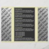 Grijze Gele Eenvoudige Grensbrochure (Achterkant)