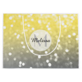 Grijze gele lichtdoorn abstract Monogram Groot Cadeauzakje (Voorkant)