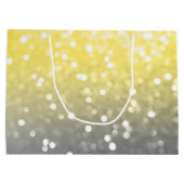 Grijze gele lichtdoorn abstract Monogram Groot Cadeauzakje (Achterkant)