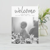 Grijze gemoute flessen Neutrale Baby Aankondiging (Staand voorkant)