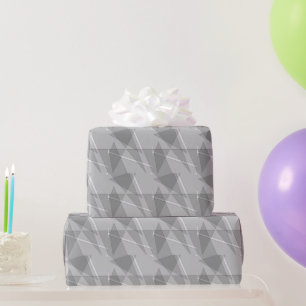 Grijze geometrisch cadeaupapier