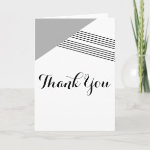 Grijze geometrische band Hartelijk dank Bedankkaart