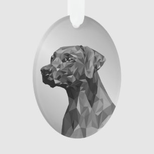 Grijze geometrische dosis ornament