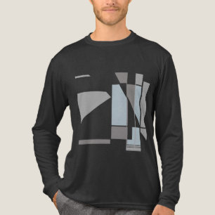 Grijze geometrische MCM-geïnspireerde Abstracte Ar Tri-Blend Shirt