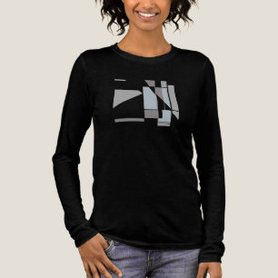 Grijze geometrische MCM-geïnspireerde Abstracte ku Tri-Blend Shirt