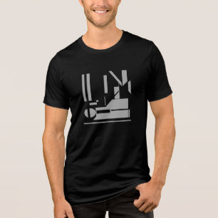 Grijze geometrische vormen combinatie abstract ont Tri-Blend shirt