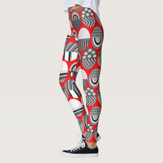 Grijze gepatterde ovalen leggings (Links)