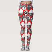 Grijze gepatterde ovalen leggings (Voorkant)