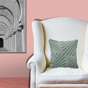 Grijze, gestreept patroon - Sierkussen