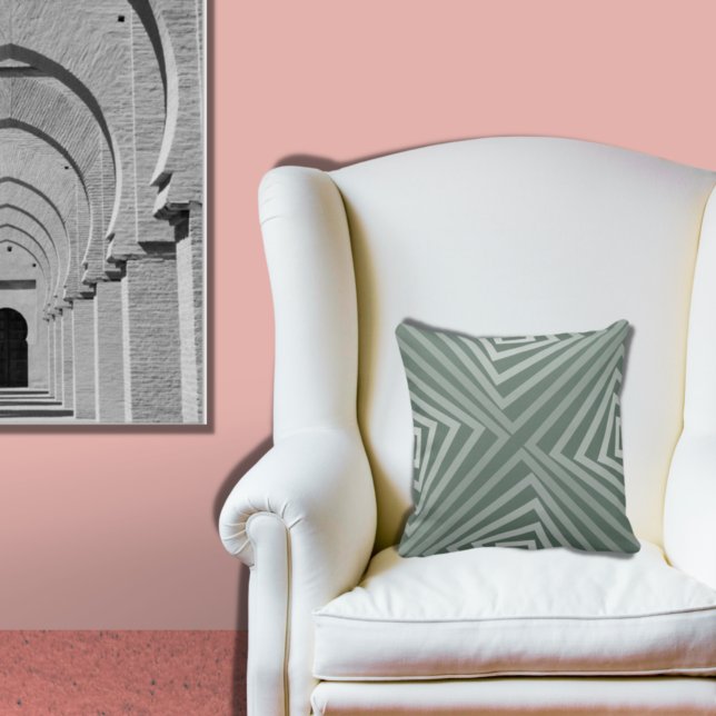 Grijze, gestreept patroon - Sierkussen (Creator heeft geüpload)