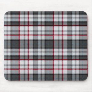 Grijze getextureerde tartan plaid muismat