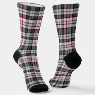 Grijze getextureerde tartan plaid sokken
