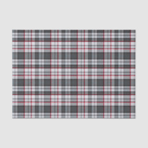 Grijze getextureerde tartan plaid tissuepapier