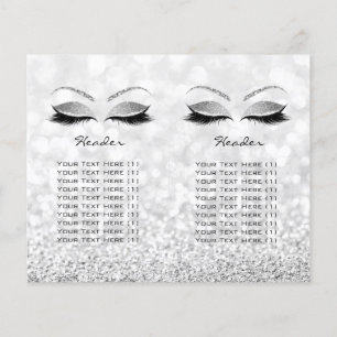 Grijze Glitter Make-up Oog Wimper Prijzen Folder G Flyer