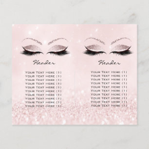 Grijze Glitter Make-up Oog Wimper Prijzen Folder L Flyer