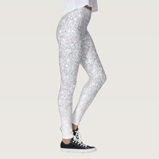 Grijze glitter sprankelt modern leggings (Rechts)