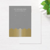 Grijze Gold Chevron - Aangepaste verhuurkaart Visitekaartjes (Bureau)
