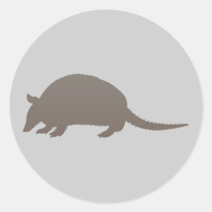 Grijze Gordeldier Ronde Sticker