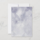 Grijze Goud Paarse Vlinder Elegante Bruidsdouche Bedankkaart (Achterkant)