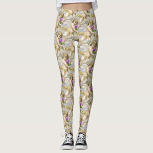 Grijze Gouden Cherubijnen Leggings