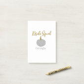 Grijze gouden pompoen herfst bride squad modern post-it® notes (Op bureau)