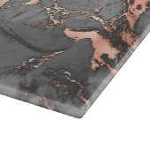 Grijze gouden roos, gemarmerd modern design snijplank (Hoek)