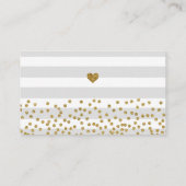 Grijze goudlegant Baby shower Luiertaper Ticket Informatiekaartje (Achterkant)