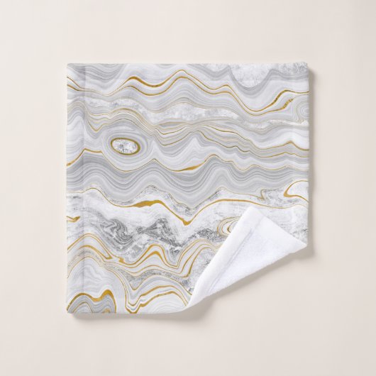 Grijze goudmarmer BATHROOM TOWEL SET Bad Handdoek (Wasdoekje)