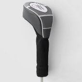 Grijze Gradiënt Blok Modern Monogram Golfheadcover (Schuin)