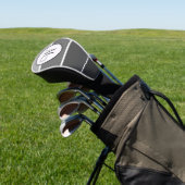 Grijze Gradiënt Blok Modern Monogram Golfheadcover (Insitu)