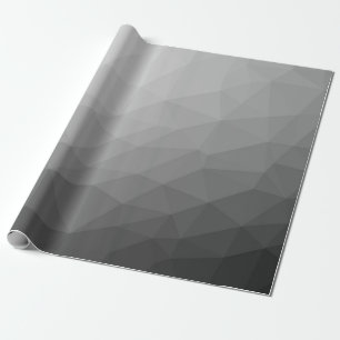 Grijze Gradiënt Geometrisch Gaas Patroon Cadeaupapier