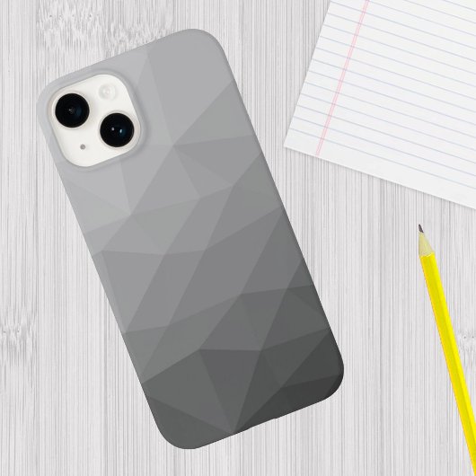 Grijze Gradiënt Geometrisch Gaas Patroon Case-Mate iPhone Case