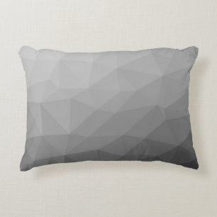 Grijze Gradiënt Geometrisch Gaas Patroon Decoratief Kussen