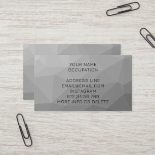Grijze Gradiënt Geometrisch Gaas Patroon Elegant Visitekaartje