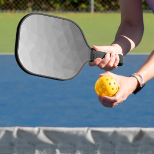 Grijze Gradiënt Geometrisch Gaas Patroon Pickleball Paddle