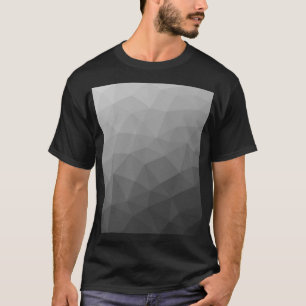 Grijze gradiënt Geometrische maaspatroon T-shirt