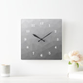 Grijze gradiënt Geometrische maaspatroon Vierkante Klok (Huis)