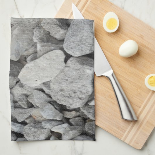 Grijze graniet Pebbles Theedoek (Quarter Fold)