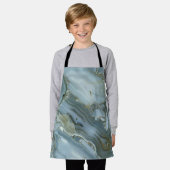 Grijze groene blauwe marmertextuur, in de rack schort (Gedragen)