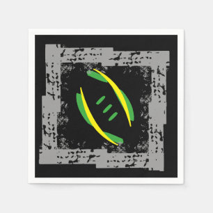 Grijze/Groene/Gele/zwarte Servetten Coctail