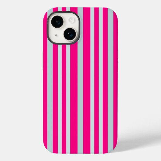 Grijze groene strepen  in roze Case-Mate iPhone case (Achterkant)