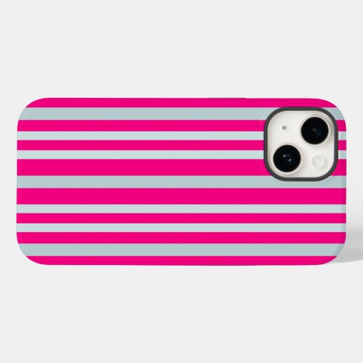 Grijze groene strepen  in roze Case-Mate iPhone case (Achterkant (horizontaal))