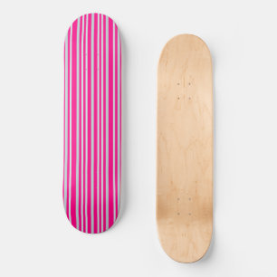 Grijze groene strepen  in roze skateboard