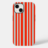 Grijze groene strepen op rood Case-Mate iPhone case (Achterkant)