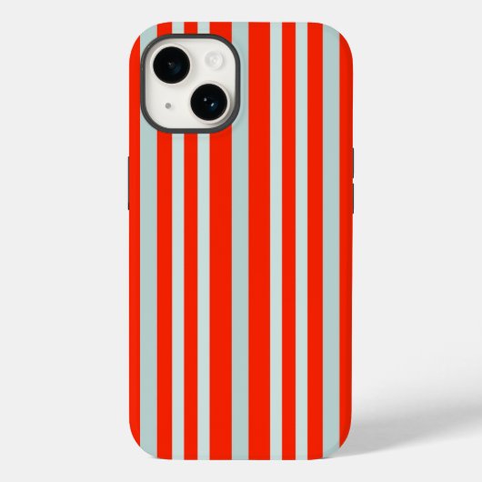 Grijze groene strepen op rood Case-Mate iPhone case (Achterkant)