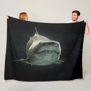 GRIJZE HAAI FLEECE DEKEN