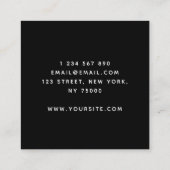 Grijze hamer en nagels bouwgereedschap Handyman Vierkante Visitekaartje (Achterkant)