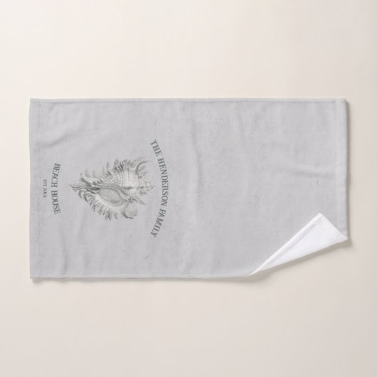 Grijze handdoekset Shell Bath Bad Handdoek (Handdoek)